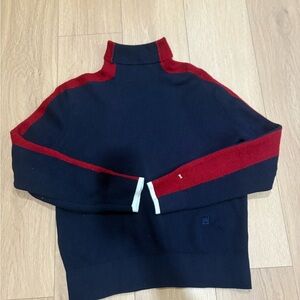 Tommy Hilfiger Navy and Red Knit Sweater